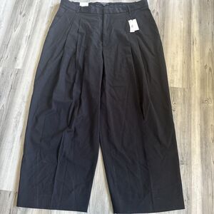 NWT Banana Republic High Rose Wide Leg Black Wool Dress Pants Size 20 ($150)